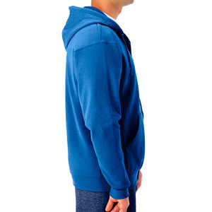 เสื้อกันหนาวมีซิปของผู้ชายผ้าคอตตอนผสมมีฮู้ดผ้าคอตตอนผสมเสื้อมีฮู้ดปักลายแบบเรียบ100% ออกแบบได้ตามต้องการ - Product Image 5