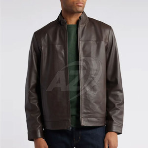 Chaquetas de cuero para hombre cálidas de invierno con cuello levantado de alta calidad de fabricante pakistaní personalizables al mejor precio - Product Image 1