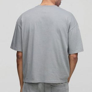 T-shirt Boxy Fit de haute qualité pour hommes DTG Print Tee T-shirts unis T-shirt personnalisé surdimensionné pour hommes - Product Image 2