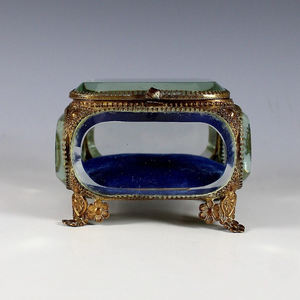 Superior Best Quality Antique Gold Clear Glass Custom Size Beveled <b>Box</b> Jewelry Accessories Storage <b>Box</b> <b>Wedding</b> Ceremony Rin <b>Box</b> - Product Image 4