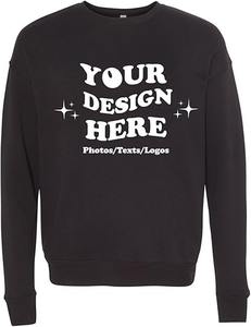 Sudaderas de entrenamiento de rizo francés en blanco con logotipo personalizado, sudaderas de cuello redondo de algodón para hombre, sudadera informal - Product Image 2