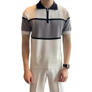 Venta al por mayor de manga corta de los hombres para Polo Golf Camisas Tallas grandes con solapas Tela de Jersey transpirable - Product Image 2
