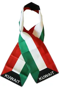 Custom Palestine Silk 100% Acrylic Knitted Jacquard Woven Palestinian National Flag Scarf For Men Football Soccer Sports Fans