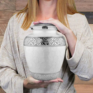 Urnas de cremación de metal para adultos de nuevo diseño Venta a granel Almacenamiento de cenizas Suministros funerarios para cremaciones - Product Image 3