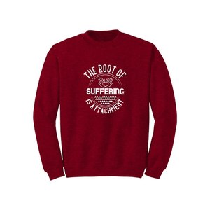 Sweat-shirt en coton mélangé Style décontracté Bouddha Thèmes Imprimer 12 Options de couleur 260-280 GSM Placement de conception personnalisable pour l'hiver - Product Image 1