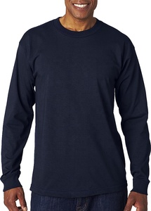 2023 logotipo impreso bordado personalizado algodón Spandex Jersey Dip Dyed camiseta hombres manga larga Casual simple cantidad - Product Image 3