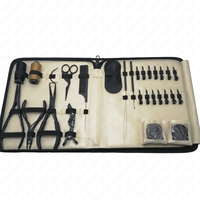 Kit d'outils pour extensions capillaires couleur personnalisée, perles en acier micro-anneaux, pinces, ciseaux, boucles, pour retrait de cheveux humains, personnalisation de marque