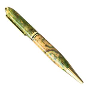 Stylo en bois stabilisé de style saphir, outil d'écriture à bille de luxe fait à la main - Product Image 3