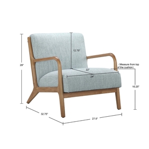 High Quality <b>Mid</b> <b>Century</b> Modern Accent <b>Armchair</b> Solid Wood Frame Upholstered Fabric Chair for Apartment Living Room Hotel Lounge - Product Image 6