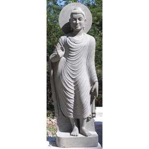 Estatua de Buda de Mármol Puro Tallada a Mano, Color Personalizado, Diseño Tradicional, para Interiores, Jardín, Templo, Caja de Madera, Personalizada, 3'' - Product Image 2