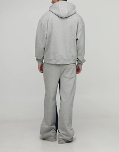 Survêtement homme 2 pièces 100% polyester, coupe oversize, épaules tombantes, confortable, logo personnalisé imprimé DTG, vente en gros - Product Image 6