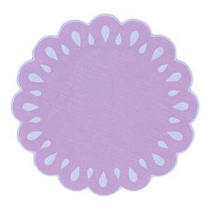 <b>Organic</b> linen placemat with embroidery work crafted from sustainable eco friendly fibers for conscious living spaces - Product Image 3