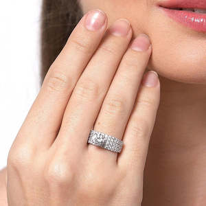 Anillos de Plata de Ley 925 de Primera Calidad para Mujer, Chapados en Rodio con Diamante de Corte Princesa, Joyería Fina, Tipo Anillo para Hombre - Product Image 6
