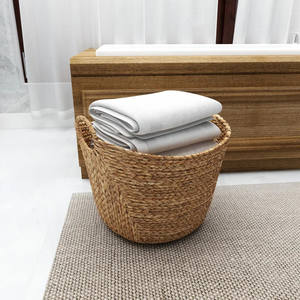 Panier en jonc de mer fait main de haute qualité, nouveau design, avec poignées pour salle de bain, cuisine et buanderie, décoration MS85 - Product Image 5