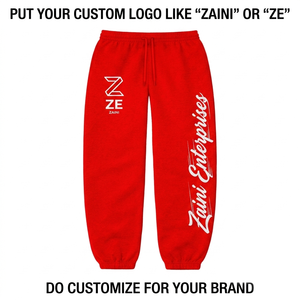 Pantalon de jogging pour homme en twill rouge de qualité supérieure 320 GSM, séchage rapide, respirant, écologique, plissé à l'avant, fermeture à cordon, léger, OEM - Product Image 1