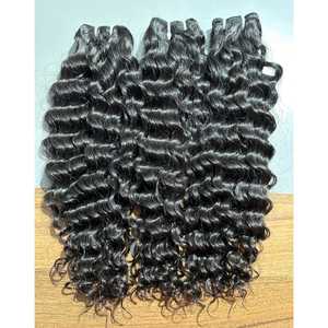 Extensions de cheveux Remy humains naturels de haute qualité Kinky Curly Trame Hair Bundle Prix de gros brut vierge du fabricant indien - Product Image 5