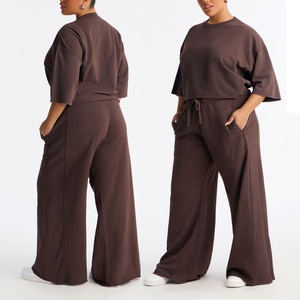 Conjunto Casual de Dos Piezas para Mujer, Pantalones Anchos Midi de Algodón 100%, Ropa de Estar en Casa, Ropa Diaria, Estilo Y2K - Product Image 6