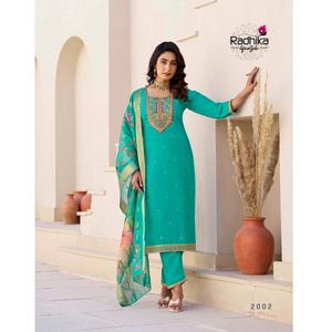 Maruti Fashion lanza el nuevo pantalón superior Schimmer Dupatta con bordado de trabajo ropa india y pakistaní - Product Image 1