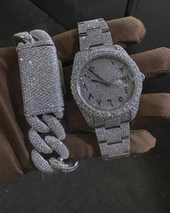 Customised Logo Iced Trendy Diamond <strong>Watch</strong> VVS Moissanite High Quality Fashionable Mechanic <strong>Watch</strong> For Special Diamonds Tester - Product Image 5