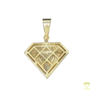 Colgante con forma de diamante Iced Out Hip Hop Bling Colgante con Zirconia cúbica Hip Hop Bling colgante - Product Image 2