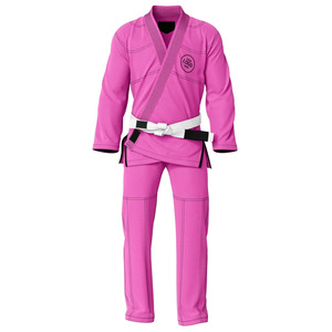 Kimono de Jiu-Jitsu Rose Audacieux Personnalisable pour Femmes et Hommes - 100% Coton Léger Haute Résistance pour Sparring Intense - Product Image 1