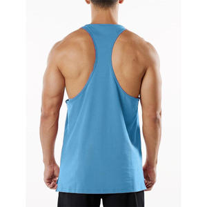 Débardeur de sport pour homme en coton et élasthanne, respirant, pour la salle de sport, l'entraînement physique, avec logo personnalisé imprimé OEM/ODM - Product Image 6
