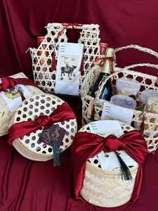 Cesta de regalo de bambú de alta calidad Cesta hecha a mano de bambú Artesanías de precio más bajo - Product Image 3