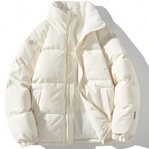 Chaquetas de Plumón de Invierno para Hombre, Acolchadas, Holgadas, Ligeras, Cálidas, con Logotipo Personalizado, de Poliéster Negro - Product Image 3