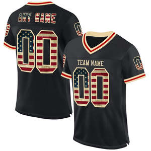 Maillot de Football personnalisé respirant pour American Game Teamwear Chemise à col en V pour hommes à séchage rapide avec impression par sublimation complète - Product Image 3