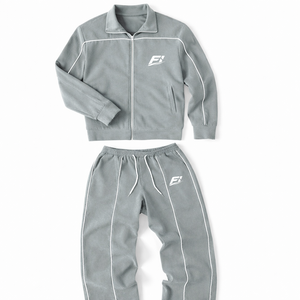 Conjunto Deportivo para Hombre, Chaqueta con Cremallera y Logotipo Personalizado, Pantalones Deportivos, Dos Piezas, Ropa Deportiva Informal, Fabricante Mayorista OEM, ODM B2B - Product Image 2