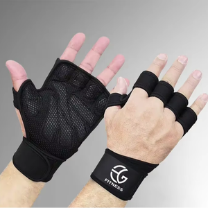 High Quality Half-Finger Integrated Sports Gloves Finger Slits <b>Hand</b> <b>Grips</b> Breathable <b>Adjustable</b> Wrist Strap Durable Palm - Product Image 1
