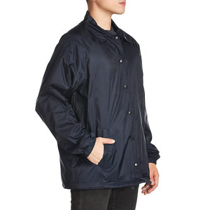 turn down collar men new design jackets Hot Sale Men's Jacket Blank Custom Logo Plain <b>Black</b> <b>Windbreaker</b> Jacket - Product Image 4