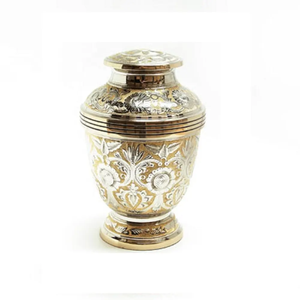 Urna metálica Premium de estilo europeo de calidad Superfina, contenedor de cenizas de recuerdo memorable, diseño Premium para restos humanos - Product Image 2