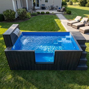 Fiberglass Family Outdoor Swimming Pool Acrylic Window Customizable Color Ground UV Corrosion Resistant Puncture Resistant - Product Image 1