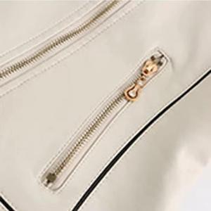 Nouvelle arrivée 2025, veste en cuir courte pour femme, design tendance, fermeture éclair, manches longues - Product Image 5