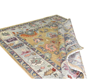 Tapis en laine fine faits à la main font en Inde doux personnalisable 5x8 12x14 tailles pour les hôtels de bureau à domicile motif abstrait de couleur vibrante - Product Image 5