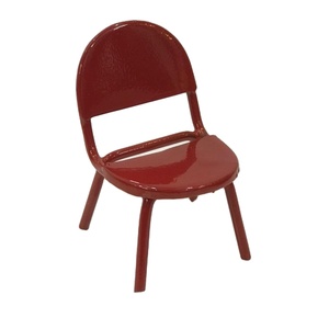 1:12 <b>Miniature</b> Metal Red <b>Miniature</b> New Design Child's Play Chair Dollhouse Furniture Accessories - Product Image 1