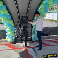 Yeni Hızlı Duvara Monte EV Şarj Cihazı AC 22kW Ev Tipi 2 Ticari Kullanım EV Şarj İstasyonu Metal IP65 Su Geçirmez WIFI/Uygulama Destekli
