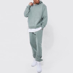 Sudadera con capucha de poliéster/algodón de alta calidad al por mayor, conjuntos para correr, ropa deportiva para hombre, chándal liso en blanco para hombre, sudaderas con capucha - Product Image 1