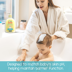 Champú y lavado de bebé sin lágrimas suave de pies a cabeza OEM/ODM lavado hipoalergénico para pieles y cabello sensibles con etiqueta privada - Product Image 2