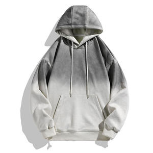 Nouvelle mode personnalisée, sweat à capuche teinté soleil surdimensionné, dégradé, survêtement en polaire pour hommes, vente en gros - Product Image 1