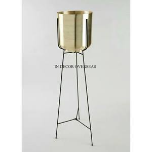 Macetas y macetas de flores con estilo único de metal resistente chapado en oro de alta calidad de fabricante indio a precio competitivo - Product Image 2