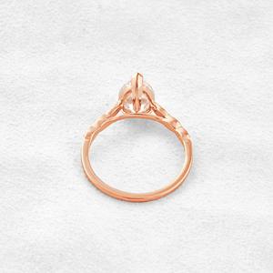 แหวนเพชรทรงหยดน้ำแบบเพียร์คัท เพชร CVD สำหรับงานหมั้น สไตล์อาร์ตเดโค เครื่องประดับแต่งงานสำหรับผู้หญิง - Product Image 4