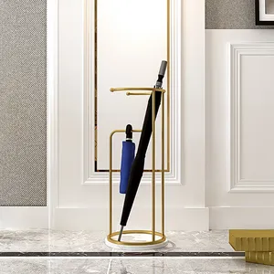 Custom Size Gold Plated Metal <b>Umbrella</b> Storage <b>Stand</b> Durable Iron Handicraft for Stylish Indoor Home Decoration - Product Image 5
