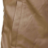 Blouson d'hiver en cuir grande taille pour homme avec logo frontal, respirant et écologique, pour usage extérieur, col montant