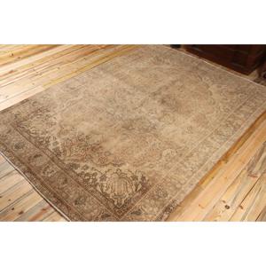 6,9x9,1 ft Vintage Turkish Rug, Large Rug, <b>Brown</b> <b>Wool</b> Rug - Product Image 2