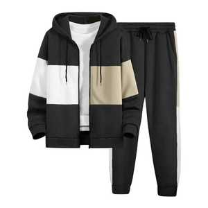 Survêtement solide pour hommes pulls molletonnés pulls molletonnés moelleux chauds à manches longues sweats à capuche avec ultra doux et confortable - Product Image 1