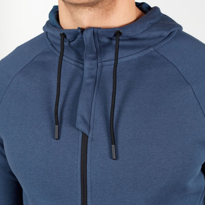 Sudadera con capucha atlética con cremallera completa personalizada para hombre, informal de invierno, lisa, con cuello vuelto, de talla grande, fabricación transfronteriza, poliéster ecológico - Product Image 4