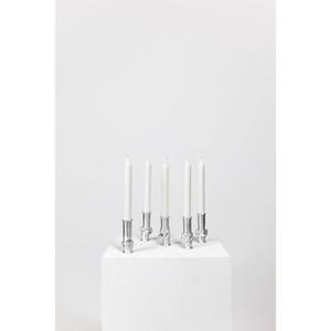 Durable Aluminum Handmade Candle Holder with <b>Silver</b> Finish for Home Office Wedding Christmas Decorations - Product Image 1