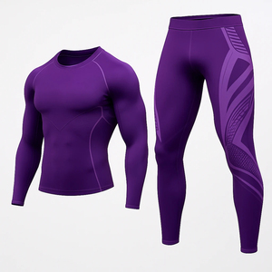 Premium Unisex <b>Compression</b> Rash Guard Set <b>Shirt</b> Pants 4-Way Stretch Breathable Quick Dry Eco-Friendly Anti-Bacterial UV - Product Image 3